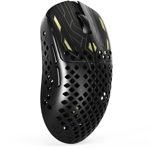 MAMBASNAKE M2 Carbon Fiber Wireless Gaming Mouse, 41g SUPERLIGHT, 40000 DPI, PAW3395PRO Sensor, BK52820 Chip, Ice-Feel Coating, Bluetooth/2.4G/Wired Mice, PTFE Feet, for PC/Win/Mac, Black