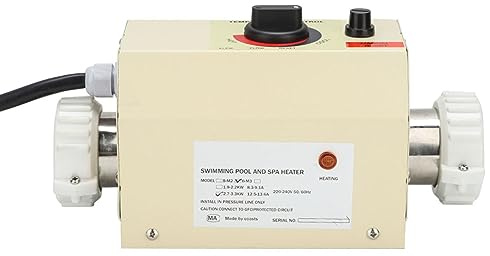 Mini Termostato Calentador de Agua de 3KW, Interruptor Mecánico de Control de Temperatura con Protección de Agua, para Piscina, Bañera de Masaje, Baño SPA (Estilo de la UE)