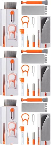 Vinabo 11 en 1 Kit de Nettoyage Clavier, Kit Nettoyage pour AirPods, Keyboard Cleaner avec Brosse, Kit Nettoyage Multifonctionnelle pour Tablette, Téléphones, Laptop, Écouteur Bluetooth, Caméra