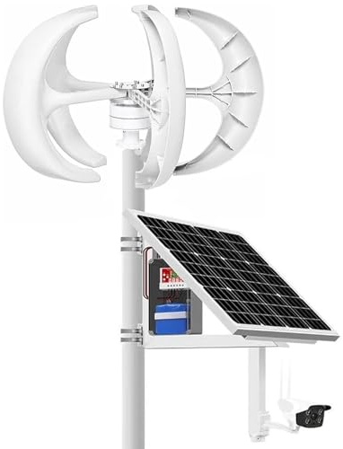 Pyrepping Aerogenerador Vertical De 3000w,4000w,5000w con 5 Aspas Motor Eólico Ecológico para Jardín Y Barco Controlador De Potencia De 12 V 24v 48v para Producción De Energía Renovable 5000W-24V