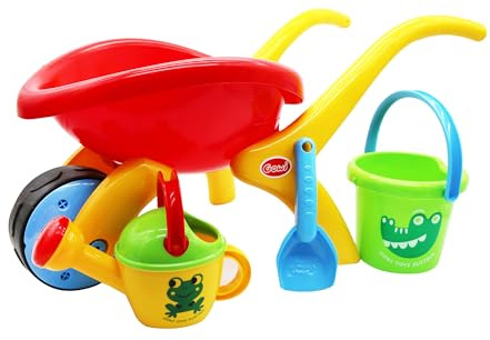 GOWI 558-74 Design Schubkarren Set Classic, 4teilig, Sandkästen und Sandspielzeug