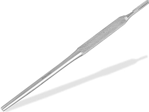 InstrumenteNrw Skalpellgriff mit rundem Griff Nr.3 aus rostfreiem Edelstahl | Skalpellhalter 16 cm Skalpell-Griff für Skalpellklingen Nr. 10-15