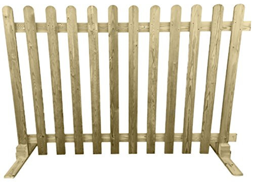Ruby Portable Freestanding Treated Wooden 6ft Picket Fence Panel 4ft High (1)