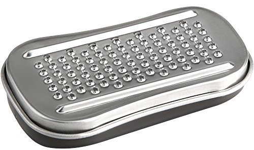 Fackelmann Mini Contenedor, Rallador de Frutos Secos, Acero, Gris e Inoxidable, 9.2x5.5x2cm