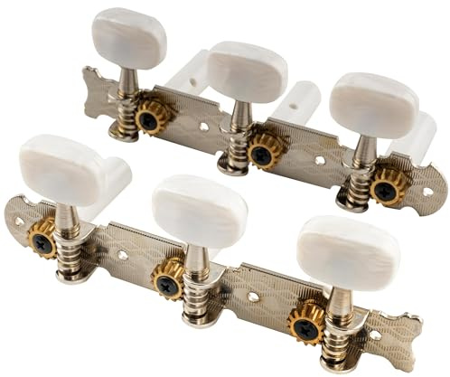 Musiclily Pro 3L3R Mechanikensatz für Konzertgitarre Nickel Ovaler Knopf