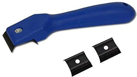 DEWEPRO® Grattoir à peinture avec 2 lames de rechange - Largeur de la lame : 40 mm - Grattoir à peinture - Grattoir pour fenêtre