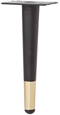 ZXCASDF Möbelfüße Metalldesign Hairpin Leg Geriffelt Tischbeine | Stahl | Viele Farben | Alle Größen | Streben Rost Möbelfüße Haarnadel Beine,Black with Gold,12cm