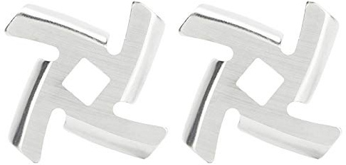 2 pièces lame de hachoir à viande 304 plaque de broyage en acier inoxydable accessoire de broyeur de nourriture pour broyeur de type 5# / B, outil de cuisson de cuisine (B Type Meat Grinder)