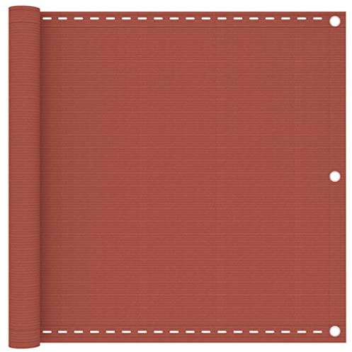 vidaXL Toldo para balcón HDPE Terracota 90x500 cm