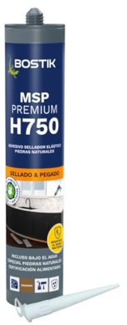 Bostik H750 SEAL'N'BOND PREMIUM, Adhesivo-Sellador Híbrido de Primera Calidad Piedras Naturales, Marrón Cartucho 290 mL | Adhesivo-Sellador Híbrido de Primera Calidad Piedras Naturales