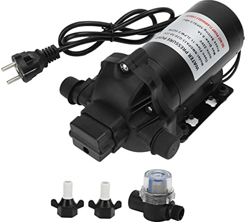 Akozon Pompe à Membrane à Eau, Pompe à Eau 220 V 11,3 L/min 50 Psi Pompe à Eau Auto-amorçante pour Voiture, Camping-car, Yacht, Caravane, Bateau Marin
