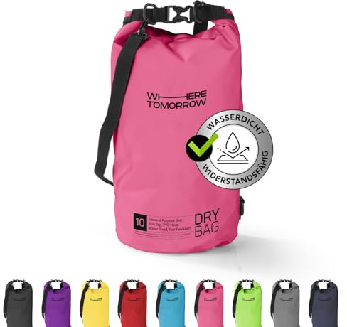 #DoYourOutdoor Dry Bag Tasche | Wasserdichter Rucksack | Wasserfester Beutel & Packsack | 2L 5L 10L 20L 30L Drybag in 2 Styles und vielen Farben | Ideal für Boot, Kajak, Angeln und Camping