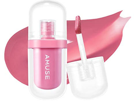 Amuse JEL-FIT TINT Tinte labial hidratante con textura gelatinosa de 12 horas de duración Vegano en tamaño práctico para viajar (06 SEOUL GIRL)