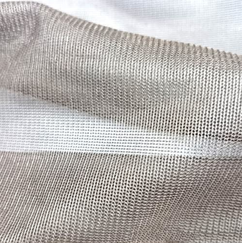 NAKAN Material 100% Silberbeschichtetes Netz Faradayscher Stoff Silberner RFID-Abschirmstoff WLAN/RF-Anti-Strahlung Blockieren Für Radiowellen-Mikrowelle Schutz Radioaktivität(Size:1.4×2m)