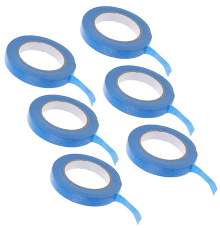 6 Rollen blaues Malerband Gafferband Klebeband DIY-Bastelband Abdeckband zum Basteln Montageband washi-tape washi+-+tape schnürsenkel schuhband Kunsthandwerk malen Etikett Papier