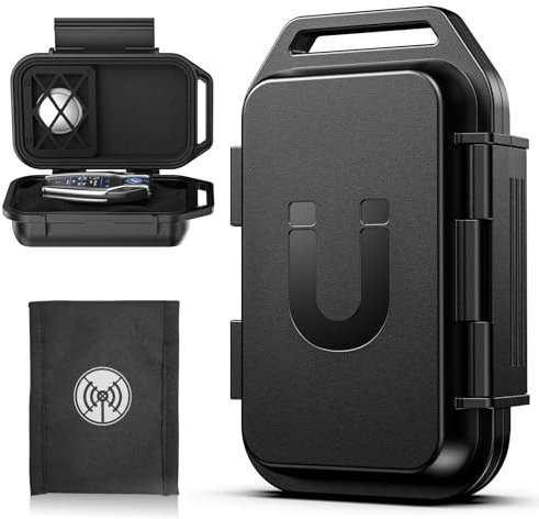 Magnetic Key Box, Magnetic Key Holder Under Car, Hide a Key Magnetic Car, Waterproof & Dustproof Magnetic Key Hider Outdoor, Magnet Storage Box