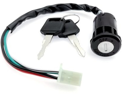 JZK Set di interruttori a chiave di accensione per collegare 4 pin per ruote a 4 fili per 50cc 70cc 100cc 110cc 125cc 150cc 180cc 200cc 220cc 250cc e-scooter ATV Dirt Pocket Bike per Buyang, Roketa