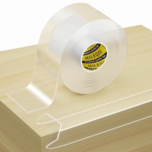 MILEQEE Selbstklebender Baby-Kantenschutz, 50mm x 3m, 2mm Dick | Weicher Eckenschutz, Transparenter Kantenschutz mit starker Klebekraft, Rückstandslos für Möbel, Wände, Tisch- & Bettkanten