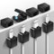 aceyoon 8 Pack Cable Tidy Clips, Magnetic Cable Clips Spring Cable Holder Clips, Self Adhesive Desk Cable Desk Tidy for USB Charger Cable, Wall, Car, Office, Home (7mm, Black)