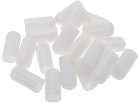 A ABSOPRO Radmutter Bolzen 17mm Felgen Reifenmutter Schrauben Staubschutzkappe Abdeckung Mutter Schutz PVC Weiß 20 Stück