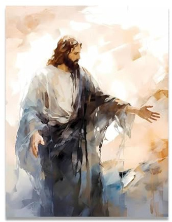 xukgmsg Die Hand Ausstrecken Jesus-Bilder Auf Leinwand Wandkunst GemäLde Nordische Plakat Und Drucke Reine Heilige Wandbilder FüR Wohnzimmer 105x80cm