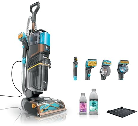 Shark EX301 CarpetXpert HairPro Pet with StainStriker, Corded Upright Deep Carpet, Rug & Upholstery Cleaner, Pet Stain Remover, Gray (Renewed)