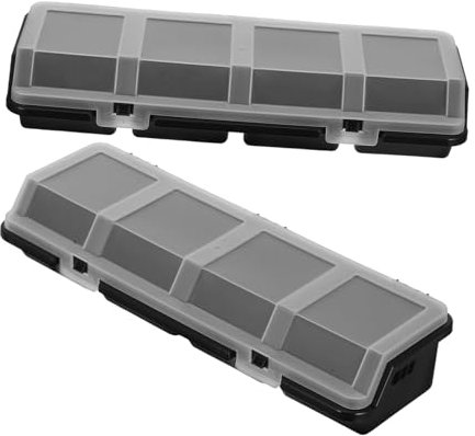 HOMSFOU 2stücke Stapelbare Aufbewahrungsboxen Für Kleinteile Mit Deckel Transparente Kunststoffbehälter Für Schrauben Nägel Und Werkzeug Im Garage Und