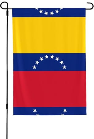Bandera de Venezuela con gráfico de doble cara para jardín, tamaño grande, 28 x 40 pulgadas, perfecta para patio, decoración al aire libre, bandera de bienvenida
