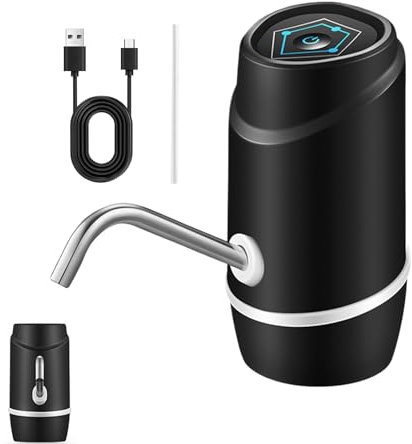Dispensador de Agua eléctrica: Bomba de Agua automática de Botellas, dispensador de Agua USB Recargable | Botón táctil Bomba de galón eléctrico portátil, máquina de Salida de Agua compacta para la
