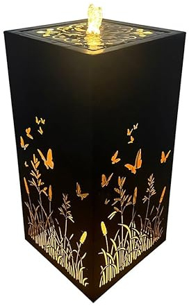 Primrose 64cm Wild Meadow and Buttefrly Cut Out Water Feature with LED Lights
