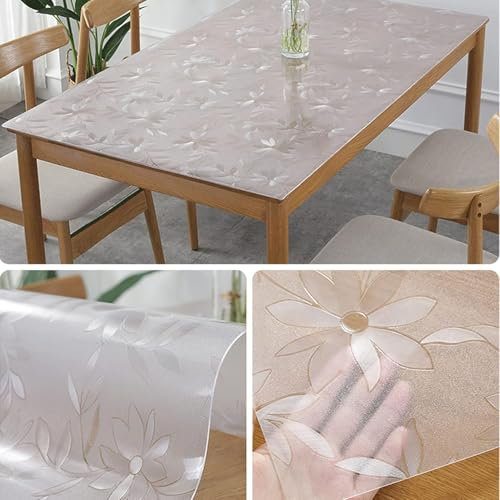 Pellicola protettiva per tavolo trasparente, 2 mm, in PVC, superficie opaca senza bolle, ideale per tavoli in vetro e lucidi, 100 x 200 cm