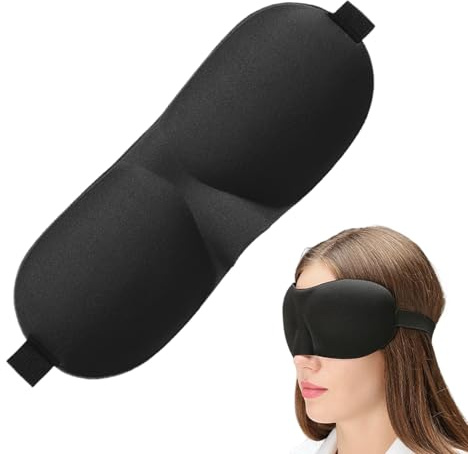 Masque de sommeil - Masque de sommeil pour femmes et hommes | Masque de sommeil en satin pour hommes et femmes - Masque de sommeil lesté - 3 jours - Bandeau contour des yeux 100% bloquant les yeux