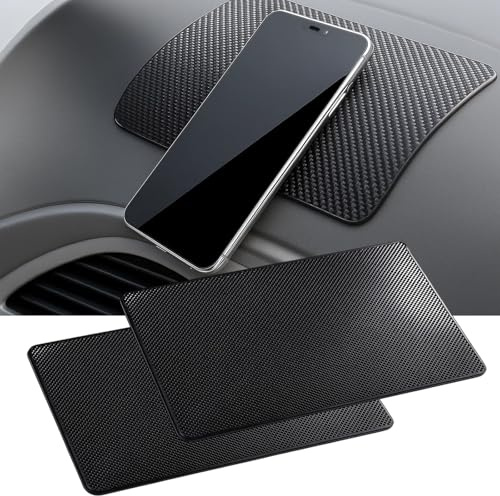 2 PCS Dashboard Mat, Large Anti-Slip Car Dashboard Sticky Pads, Anti Slip Accessories for Phones and Keys, Non Slip Car with Sticky Mat Adhesive, for Home and Office Use
