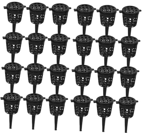 HEMOTON 120 Piezas Cestas de Abono con Tapa para Bonsái Orquídeas y Plantas Acuáticas Canastas de Fertilizante de Liberación Lenta para y Jardinería
