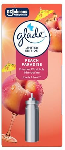 Glade Touch & Fresh® Nachfüller, Lufterfrischer Minispray, Peach Paradise 1er Pack (1 x 10 ml)