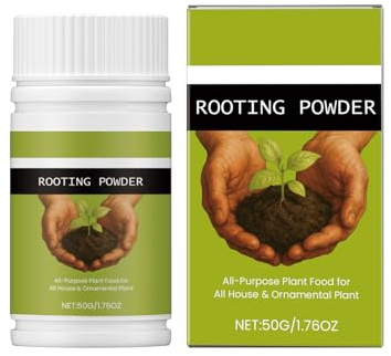 Polvere Radicante per Talee - Assorbimento Rapido 50 g - Fertilizzante in Polvere per Piante in Vaso - Piante Grasse Agrumi Ortaggi Ortensie Alberi da Frutto Pothos e Arbusti