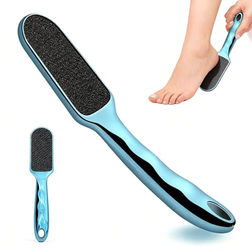 Nano-Glas-Hornhautentferner, Glas-Fußfeile, Metallic-Grün, Fußpflege, Verlängerter Griff, Sicher und Sanft, Entfernt Hornhaut und Abgestorbene Haut Kraftvoll, Unisex, geeignet für Fersen