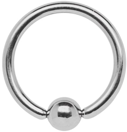Titan Piercing Ring BCR in 2,4 mm mit Klemmkugel