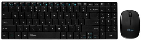Trust 18802 Gusy Wireless Ultra-thin Keyboard & Mouse, Nero