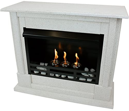 Etanol och gelkamin kamin kaminugn modell Emily Premium inkl. 21 delar. Set – färgval (ljusgranit)