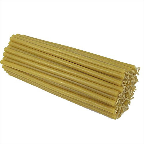 NKlaus 487g (aprox. 100 uds.) Velas de cera de abeja de calidad sin hollín velas rituales para la iglesia L: 18cm 36262