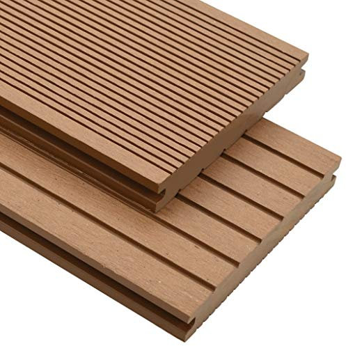 vidaXL WPC Terrassendielen Massiv 10m² 2,2m 20mm Teak Komplettbausatz Diele