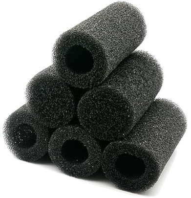 IAFVKAI 6 pièces pré-Filtre éponge Aquarium Mousse éponge Rouleau Couvercle de Filtre d'admission Pompe à Air Filtre de Remplacement pour Aquarium Accessoires L