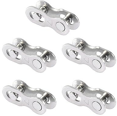 X AUTOHAUX 5 Pair 6 7 8 Speed Master Chain Link for Bicycle MTB Silver Tone