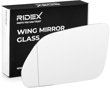 RIDEX 1914M0075 Spiegelglas Glas Aussenspiegel asphärisch links Kompatibel mit VW POLO 9N Polo Limousine 9A4, 9A2, 9N2, 9A6, SKODA Octavia II Combi 1Z5 OCTAVIA 1Z3