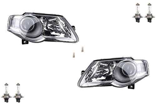 Johns, Scheinwerfer Halogen HSW passend für VW Passat 3C Satz mit Leuchtmitteln Satz LR