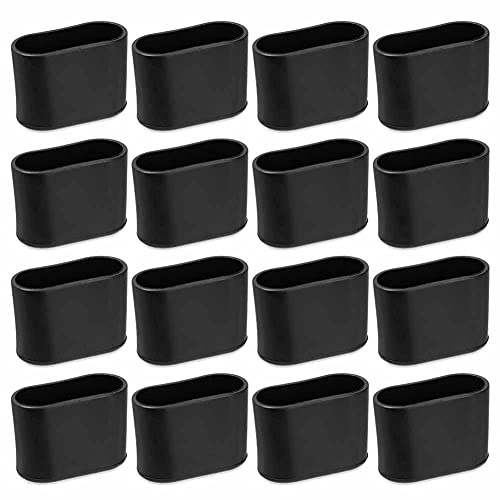 Lipfer 16pcs Oval Chair Leg Caps Flexible Soft Pvc Floor Protectors Furniture Table Leg Covers for Indoor Home Outdoor Patio Garden Office Chair Leg 15 * 30mm