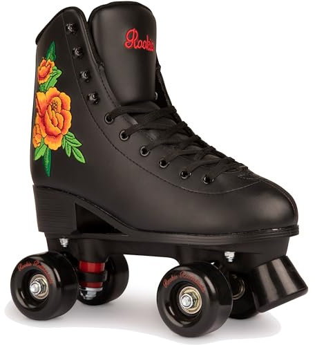 Rookie Rosa Quad Rollschuhe, Schwarz, Size - UK 7 (EU 41), RKE-SKA-2831