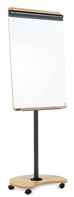 ROCADA Flipchart auf Rollen NATURAL anthrazit Eiche stufenlos magnethaftend