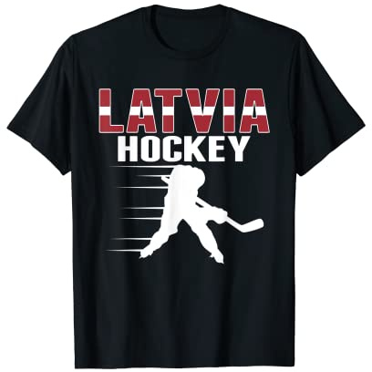 Latvia Ice Hockey Fans Jersey Latvian Hockey Team Supporter T-Shirt